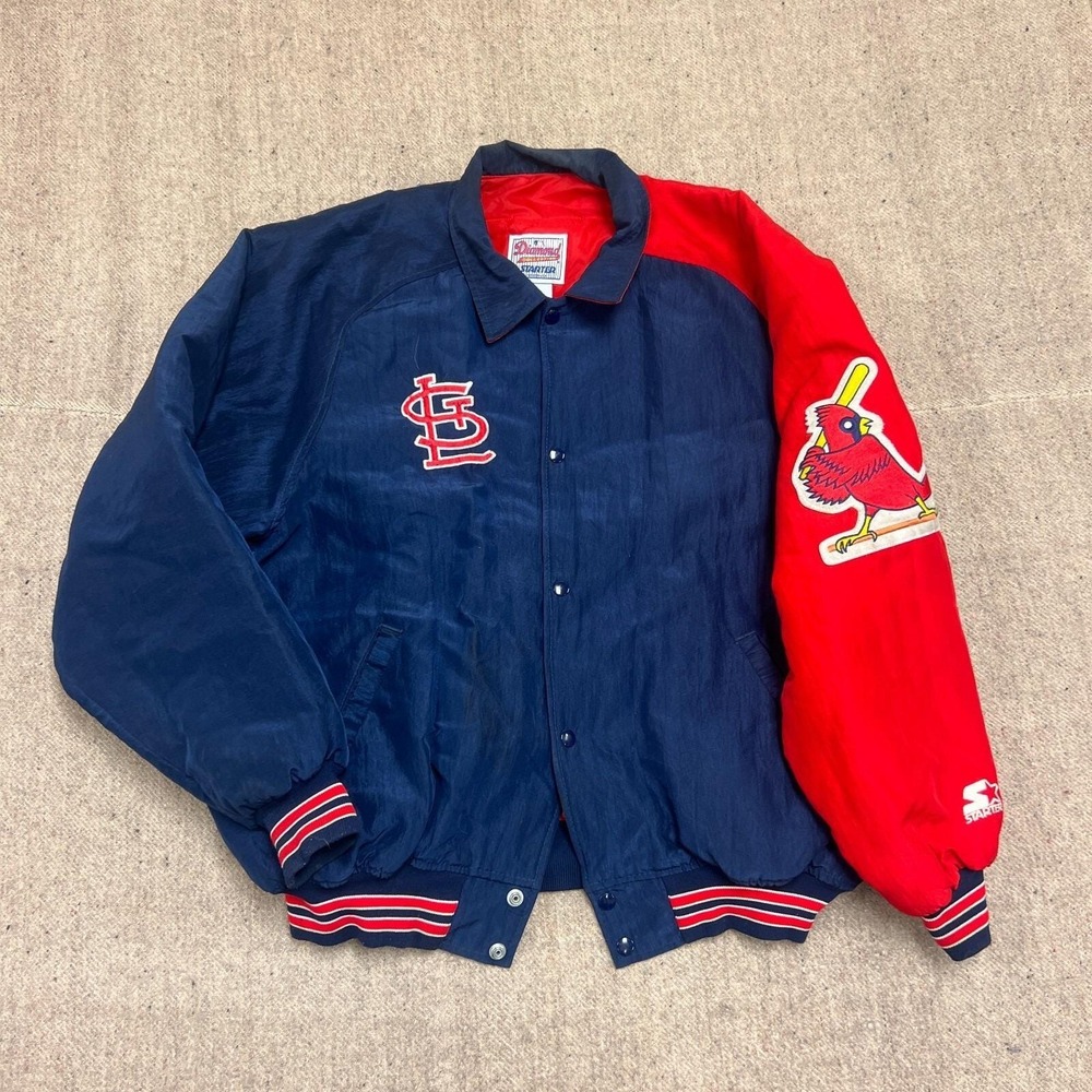 Vintage St Louis Cardinals Jacket Mens XL Blue‎ 1990s Starter MLB